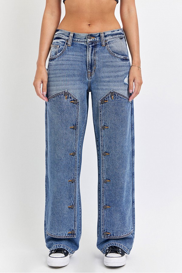 The Vintage Low Jean with Front Patch